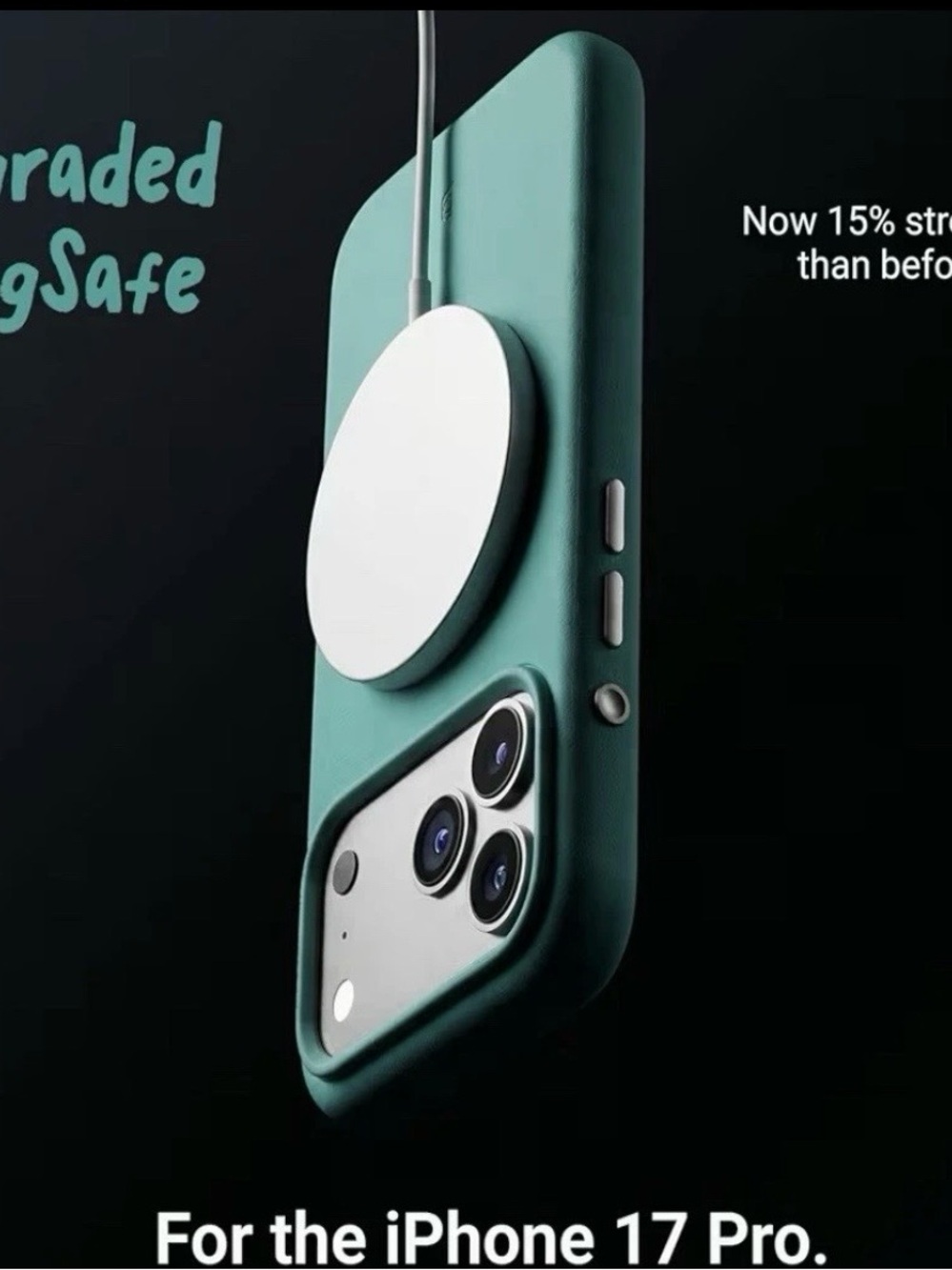 TineeOwl DuneX iPhone 17 Pro Case MagSafe Slim Textured TPU Green in Denial - Picture 7 of 16